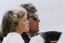 FILE - In this 1962 file photo, President John F. Kennedy and his daughter, Caroline, sail off Hyannis Port, Mass. (AP Photo)