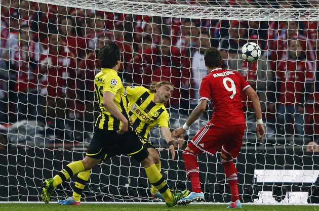 Bayern Munich's Mandzukic score against Borussia Dortmund in Champions League final in London