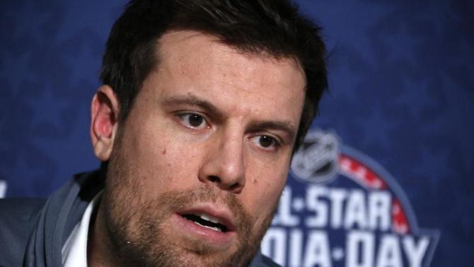 Nashville Predators&amp;#39; <b>Shea Weber</b> is interviewed during media day at the <b>...</b> - 201501231614584780764-p5