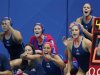 Players of the U.S. react during their women's preliminary round Group A water polo match against Hungary at the London 2012 Olympic Games