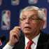 NBA Commissioner David Stern answers a question at a news conference after the NBA Board of Governors meetings, in New York,  Friday, April 13, 2012. Tom Benson brought stability to the Saints nearly three decades ago and now plans to do the same for the Hornets in small-market New Orleans. The Saints' owner agreed Friday to purchase the Hornets from the NBA.  (AP Photo/Richard Drew)