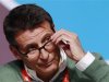Olympic Games chief Sebastian Coe reacts during a news conference in the Olympic Park at the London 2012 Olympic Games