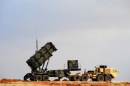 A Patriot missile launcher system is pictured at a Turkish military base in Gaziantep on February 5, 2013