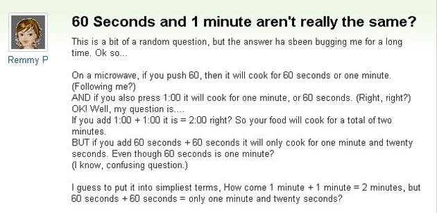 “60 seconds and 1 minute aren’t …