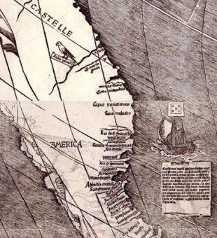 Mapa de Am&#xe9;rica de Waldseemuller (Biblioteca del Congreso)