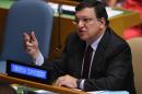 Jose Manuel Durao Barroso, President of the European Commission, speaks on September 23, 2014 at the United Nations