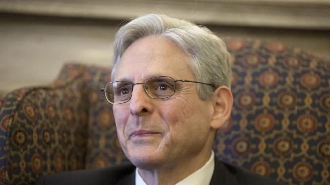 Judge Merrick Garland, President Barack Obama’s choice to replace the late Justice Antonin Scalia on the Supreme Court, sits during a meeting with Sen. Patrick Leahy, D-Vt., the top Democrat on the Senate Judiciary Committee on Capitol Hill in Washington, Thursday, March 17, 2016. (AP Photo/J. Scott Applewhite)