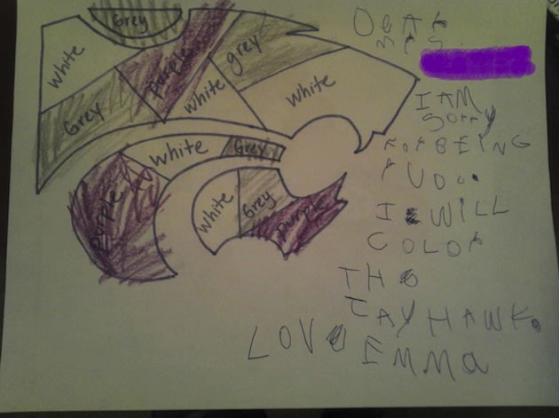 A true fan, only 5 years old Emma-Burtons-Powercat-apology-note-LostLetterman-via-Bug-Bytes