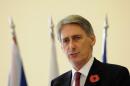 British Foreign Secretary Philip Hammond speaks at a press conference in Bratislava, on October 30, 2014