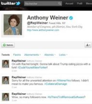 Le compte Twitter d'Anthony Weiner