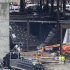 Work continues near a collapse at the Horseshoe Casino under construction, Friday, Jan. 27, 2012, in Cincinnati. Around a dozen workers have been taken to hospitals with minor injuries from the partial collapse. (AP Photo/Al Behrman)