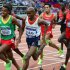 Britain's Mohamed Farah (C) compete in the men's 5000m final