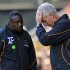 Then Wolves manager Mick McCarthy (R) with assistant Terry Connor, pictured in 2011