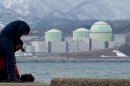 In this photo taken April 7, 2012, three reactors, from left, No. 1, No. 2 and No. 3, at the Tomari Nuclear Power Plant, operated by Hokkaido Electric Power Co., in Tomari are seen from a port in Iwanai town in Japan's northernmost main island of Hokkaido. Japan will be free of atomic power for the first time since 1966 on Saturday, May 5, when the Tomari No. 3 reactor, the last of its 50 usable reactors, is switched off for regular inspections. The central government would like to restart them at some point, but it's running into strong opposition from local citizens and governments.(AP Photo/Kyodo News) JAPAN OUT, MANDATORY CREDIT, NO LICENSING IN CHINA, HONG KONG, JAPAN, SOUTH KOREA AND FRANCE