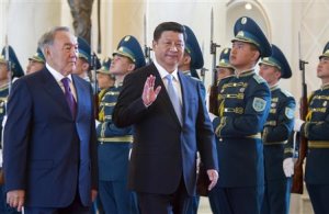 Kazakhstan's President Nazarbayev and his Chinese counterpart …
