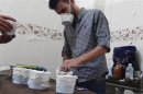 Activists and medics manufacture homemade chemical masks in Damascus