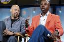 Former NBA player Anthony and writer Ridley participate in panel discussion at Television Critics Association press tour in Pasadena