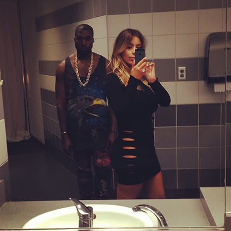 Kim Kardashian Goes Without Underwear, Takes Bathroom Selfie With Kanye West: Picture