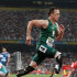 FILE - In this Sept. 16, 2008 file photo, Oscar Pistorius of South Africa competes in the Men's 400m T44 final at the Beijing 2008 Paralympic Games in Beijing, China. Previously banned from competing, and both now cleared to run again after high-profile legal battles, South African athletes Caster Semenya and Oscar Pistorius face defining moments in their young careers at the upcoming world championships. (AP Photo/Andy Wong, File)