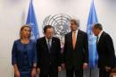 High Representative of the EU for Foreign Affairs and Security Policy Mogherini, UN Secretary-General Ban Ki-moon, U.S. Secretary of State Kerry and Russian Foreign Minister Lavrov gather in New York