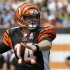 Cincinnati Bengals quarterback Andy Dalton looks for a receiver during an NFL football game against the Cleveland Browns, Sunday, Sept. 11, 2011, in Cleveland. (AP Photo/Mark Duncan)