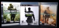 A copy of "Call of Duty: Modern Warfare 3" is displayed between its predecessors, "Call of Duty 4: Modern Warfare" (L) and Call of Duty: Modern Warfare 2" (R) in 2011. A free version of the blockbuster video game "Call of Duty" will be offered to players in China, the developers said Tuesday. (AFP Photo/Ethan Miller)