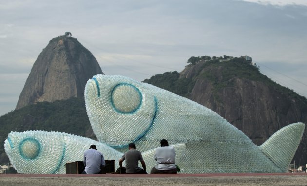 Giant fish made with plastic …