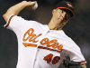 Baltimore Orioles starting pitcher Jeremy Guthrie throws against the Tampa Bay Rays in the first inning of a baseball game on Wednesday, Sept. 14, 2011, in Baltimore. (AP Photo/Patrick Semansky)