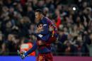 FILE - In this Feb. 28, 2016, file photo, FC Barcelona's Lionel Messi, left, celebrates after scoring against Sevilla with his teammate Neymar during a Spanish La Liga soccer match at the Camp Nou stadium in Barcelona, Spain. Looking to capitalize on its biggest assets — superstars like Messi and Neymar — and the growing popularity of soccer in the U.S., Barcelona opened a commercial office in New York this week that will lead the team's efforts to expand its business, gain more fans across the Atlantic and help the sport grow in America. (AP Photo/Manu Fernandez File)