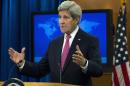Secretary of State John Kerry presents the 2015 Country Reports on Human Rights Practices, Wednesday, April 13, 2016, at State Department in Washington. ( AP Photo/Jose Luis Magana)