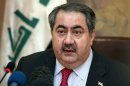 Iraqi Foreign Affairs Minister Hoshyar Zebari speaks during a press conference in Baghdad, Iraq, Monday, March 26, 2012. Iraq's top diplomat says the Arab League will not ask Syrian President Bashar Assad to resign at a summit in Baghdad this week. (AP Photo/Hadi Mizban)