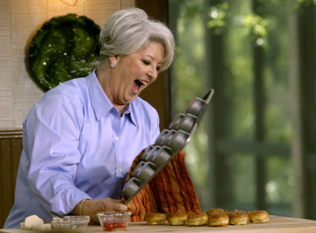 FILE- This undated file photo courtesy of Food Network shows celebrity chef Paula Deen. Deen recently announced that she has Type 2 diabetes. While Deen has cut out glass after glass of sweet tea and taken up treadmill walking off camera, she plans few changes on the air. (AP Photo/Food Network, File)