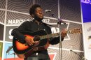 British soul singer Michael Kiwanuka performs at the SXSW Music Festival in Austin, Texas on Wednesday, March 14, 2012. (AP Photo/Jack Plunkett)