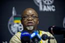 South Africa's ruling African National Congress (ANC) secretary general Gwede Mantashe adresses the media at the ANC National Executive Committee on March 20, 2016 at the St Georges Hotel in Pretoria