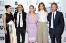 Spike Jonze poses with cast members from Her in New York