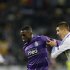 Dynamo Kiev's Yevhen Khacheridi chases Porto's Jackson Martinez during their Champions League Group A soccer match at the Olympic stadium in Kiev