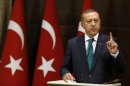 Turkish PM Erdogan addresses media in Ankara