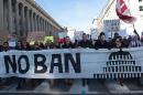 Protesters march in Washington DC against President Donald Trump's immigration ban on refugees and citizens from seven Muslim-majority nations