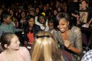 First lady Michelle Obama attends Nickelodeon's 25th Annual Kids' Choice Awards on Saturday, March 31, 2012 in Los Angeles. (AP Photo/Chris Pizzello)