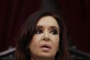 Argentina's President Fernandez de Kirchner looks on after arriving for the opening session of the 131st legislative term of Congress in Buenos Aires