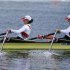 Germany's Lena Mueller and Anja Noske row in the women's lightweight double sculls heat at Eton Dorney during the London 2012 Olympic Games