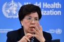 World Health Organization (WHO) Director-General Margaret Chan (R) gestures during a press conference on March 8, 2016 in Geneva, after a second emergency committee on Zika virus outbreak
