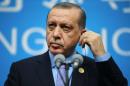 Turkey's President Tayyip Erdogan holds a news conference after the closing of the G20 Summit in Hangzhou