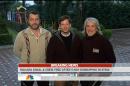 A TV image grab from December 2012 showing NBC correspondent Richard Engel (C) with colleagues Ghazi Balkiz and John Kooistra who were kidnapped for five-days