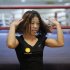 India's boxer MC Mary Kom gestures during an interview with Reuters in Pune