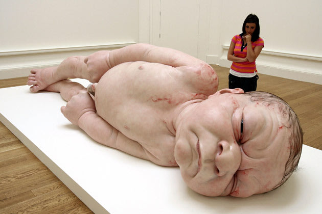 Ron Mueck's lifelike sculptures