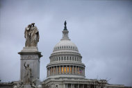 <p>               This Tuesday, Nov. 13, 2012, photo shows the Capital building in Washington. The federal government started the 2013 budget year with a $120 billion deficit, an indication that the U.S. is on a path to its fifth straight $1 trillion-plus deficit. Another soaring deficit puts added pressure on President Barack Obama and Congress to seek a budget deal in the coming weeks. (AP Photo/J. Scott Applewhite)