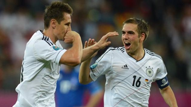 FOOTBALL 2012 Germany-Greece (Klose and Lahm)