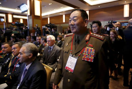File photo of senior North Korean military officer Hyon Yong Chol attending the 4th Moscow Conference on International Security (MCIS) in Moscow
