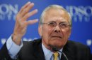 Former US defense secretary Donald Rumsfeld is pictured in March